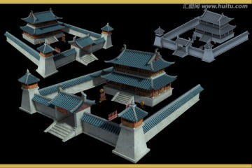 建筑設計模板與模型設計 武碑風格下的效果圖素材資源指南